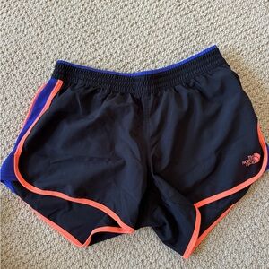 The North Face Women's Black Shorts with Orange Trim